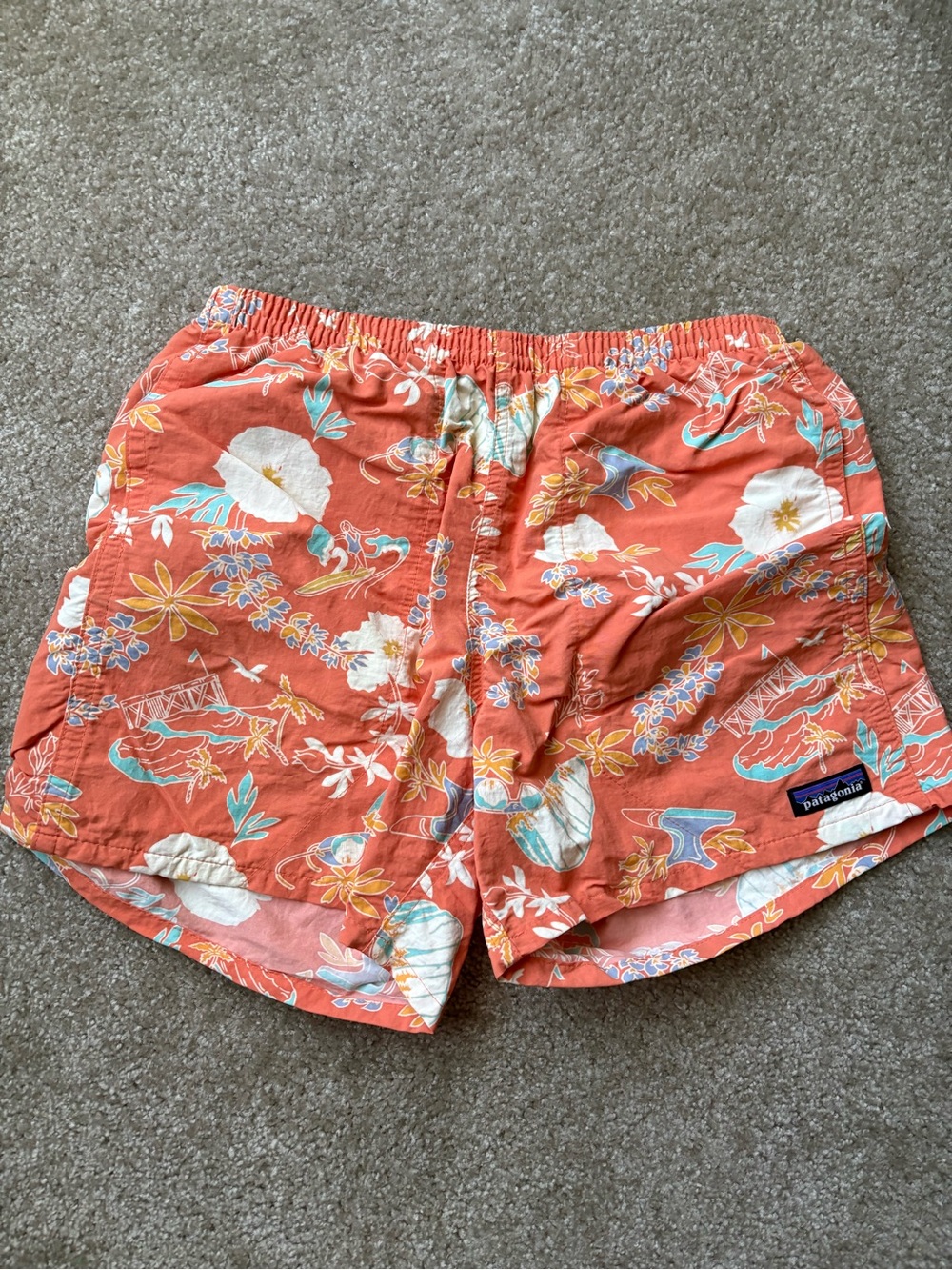 Patagonia 5” Baggies Coral Floral Shorts